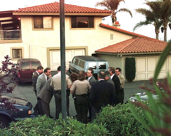 San Diego police at the Heaven's Gate mansion