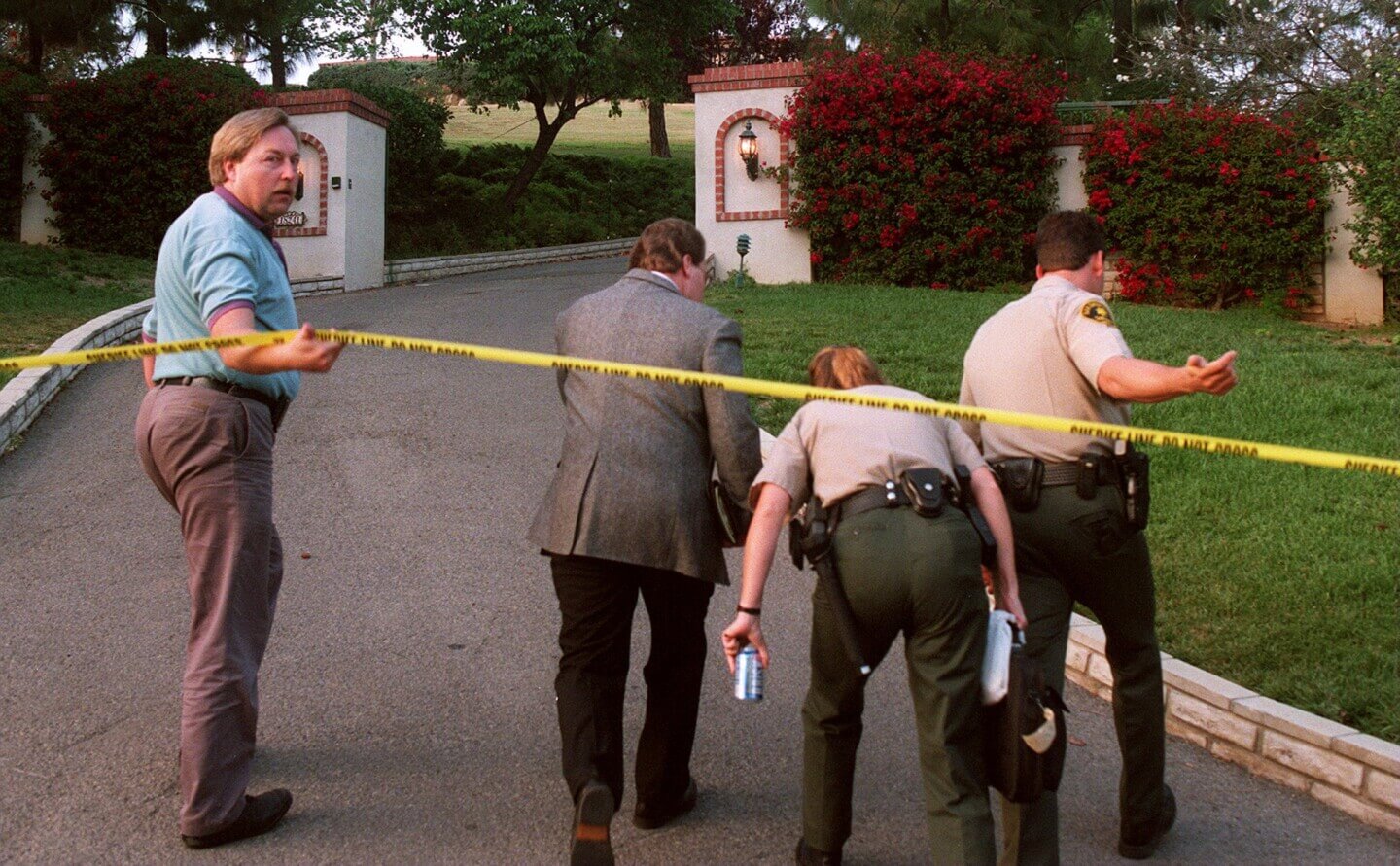 San Diego police at the Heaven's Gate mansion